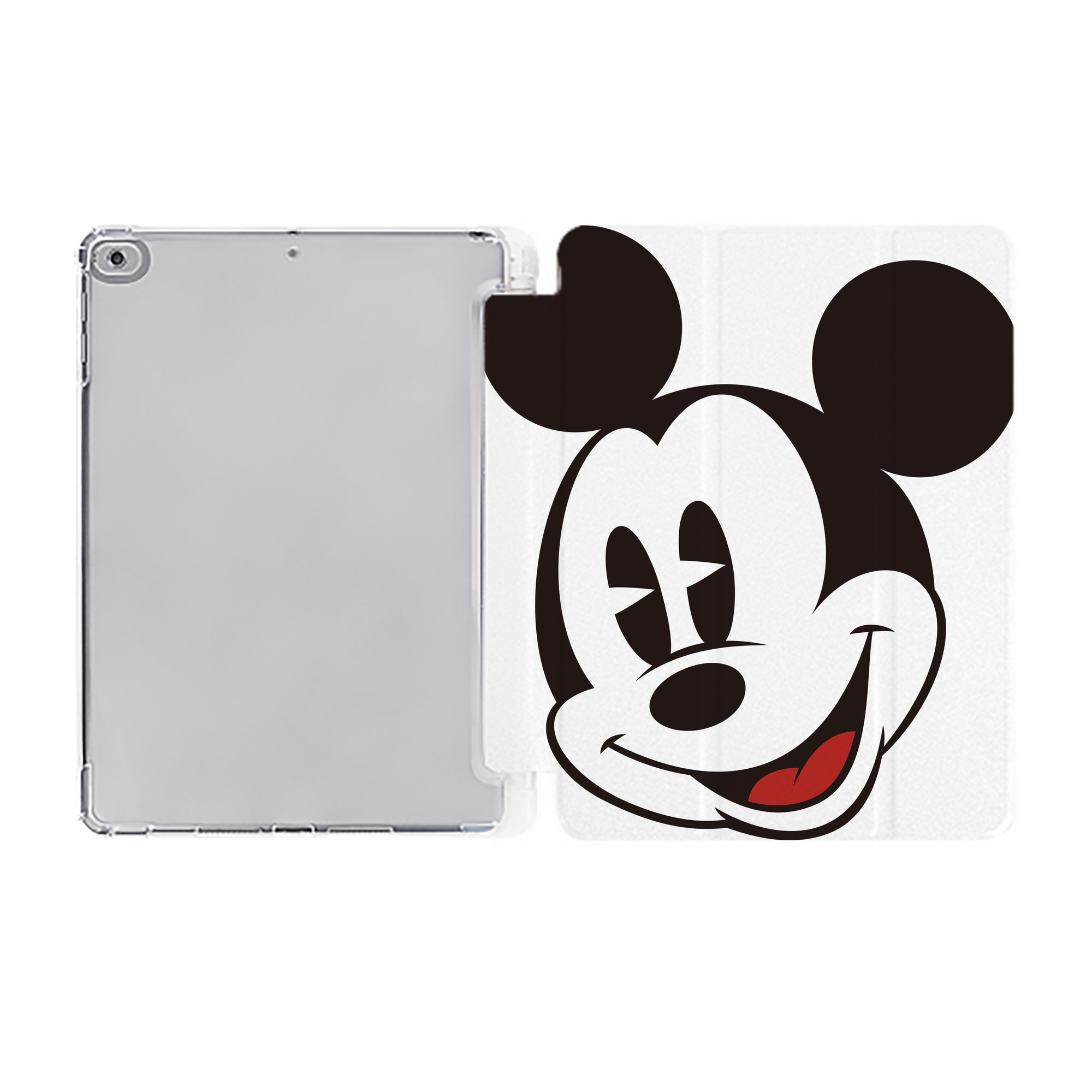 ミッキーマウス Mickey Mouse IPad ケース ペン収納付き 三つ折りスタンド PUレザー×シリコン 対応機種9.5/10.5/10.9インチ